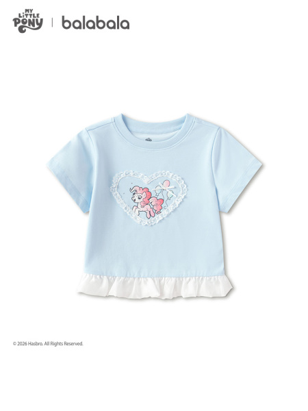 [My Little Pony Ip] Balabala Kidsren's Clothing Kidsren's Short-Sleeved T-Shirt Girls Baby 2026 New Baby Summer Clothing — 3