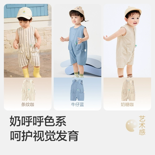 巴拉巴拉 Детский комбинезон, костюм мальчика цветочника, летнее боди, тонкая летняя одежда, детская одежда