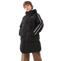 Balabala Childrens Clothing Childrens Down Jacket Winter Long Hooded Jacket Boys and Girls Warm Medium and Large Childrens Parent-child Style