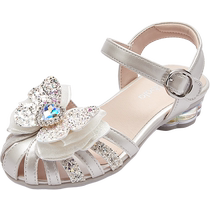 Balabala childrens shoes childrens sandals girls shoes 2024 summer princess shoes new beach shoes sweet bow trend