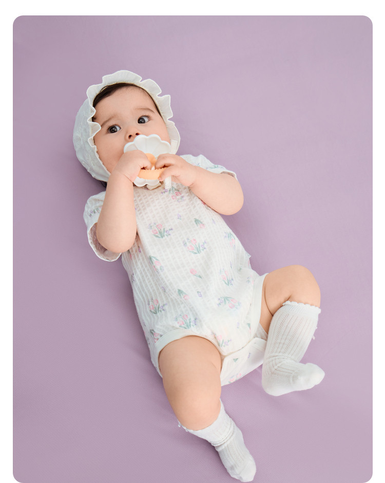 Balabala Children's Clothing Newborn Baby Clothes Full-Month Baby Jumpsuit Infant Romper Triangle Autumn Outfit Two-Piece Set — 27