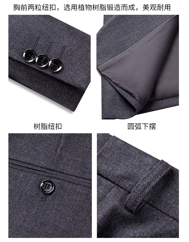 Bộ đồ nam trung niên 4050 bố kinh doanh váy cưới màu xám giản dị 6070 bộ đồ trung niên vest nam