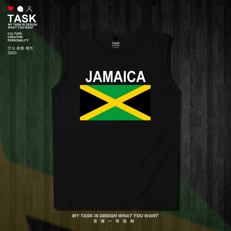 TASK Jamaica Jamaica Quốc gia Đội bóng không tay Vest nam và nữ hâm mộ bóng đá Thư giãn vai Summer 02