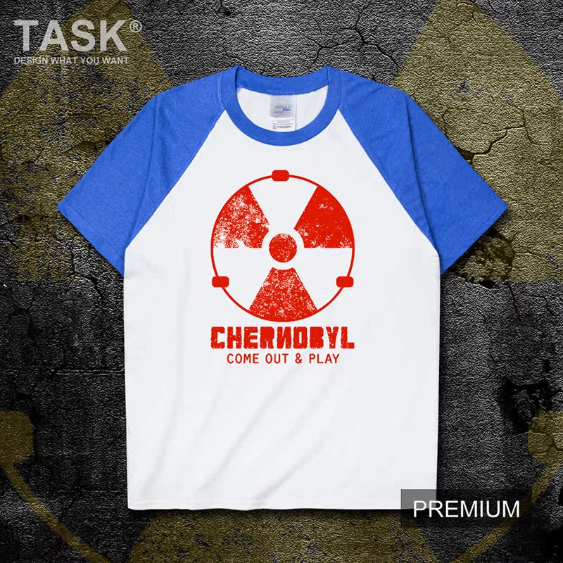 TASK Chernobyl tai nạn Chernobyl sắc nét in mùa hè áo thun nam và giản dị tưởng niệm nửa ống tay áo áo sơ mi nữ