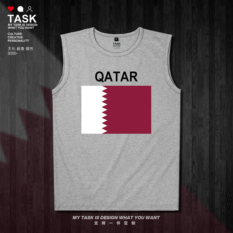 Đội tuyển Quốc gia TASK Qatar Qatar bóng đá không tay Vest nam và vai Memorial bóng rổ áo nữ Loose Summer 02