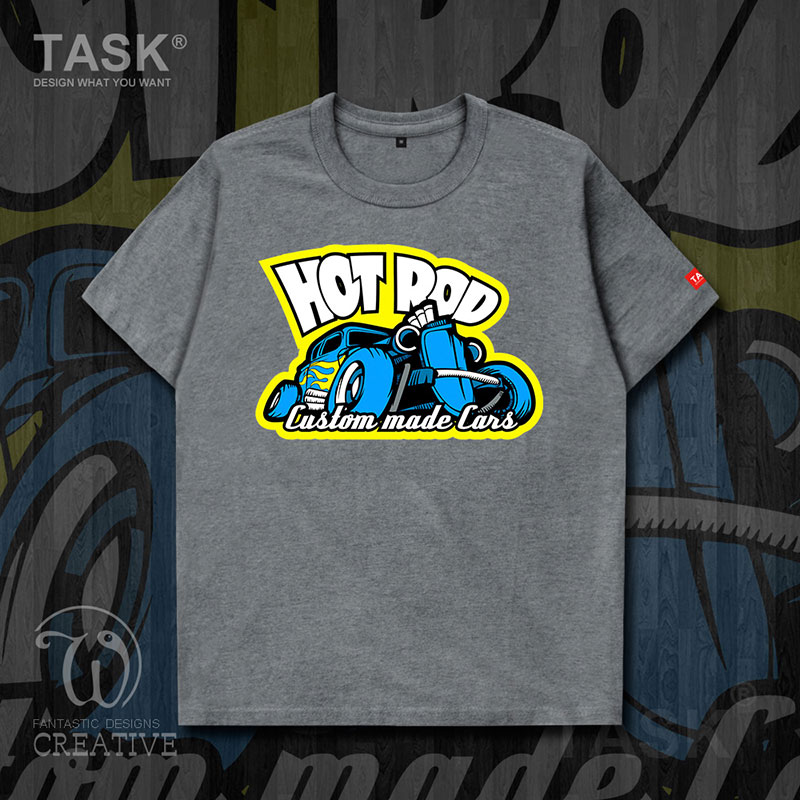 TASK Motorsport Tính Tuỳ chỉnh Hot Rod Modified Car Trend ngắn tay áo thun nam và nữ T-Shirt 03-0007