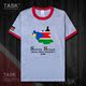 TASK Nam Sudan Quốc Bản đồ bông ngắn tay áo thun nam và Casual nữ T-shirt Spout Summer 50