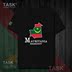 TASK Mauritania Quốc Bản đồ bông ngắn tay áo thun nam và nữ thể thao T-Shirt Summer 50 