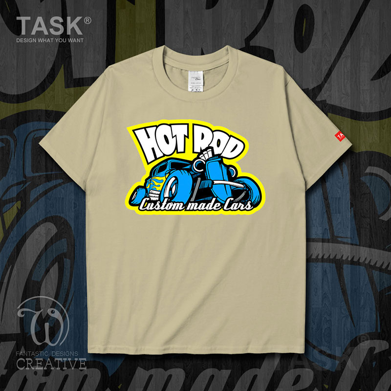 TASK Motorsport Tính Tuỳ chỉnh Hot Rod Modified Car Trend ngắn tay áo thun nam và nữ T-Shirt 03-0007