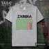TASK Zambia in bông áo thun nam và bóng đá đội thể thao quốc gia ngắn tay mùa hè của phụ nữ mặc giản dị 