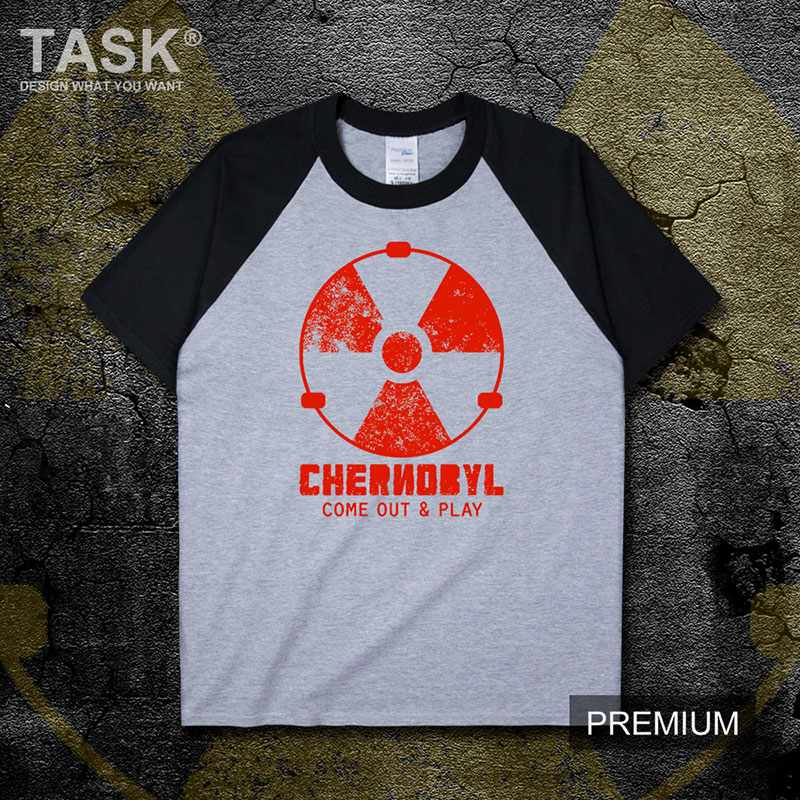 TASK Chernobyl tai nạn Chernobyl sắc nét in mùa hè áo thun nam và giản dị tưởng niệm nửa ống tay áo áo sơ mi nữ