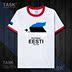 TASKEstonia Quốc Bản đồ bông ngắn tay áo thun nam và nữ Casual thể thao T-Shirt 50 