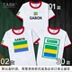 TASK Gabon Gabon đội tuyển quốc gia mặc quần áo bóng đá bông ngắn tay áo thun nam và nữ của nửa tay mùa hè áo thun thủy triều