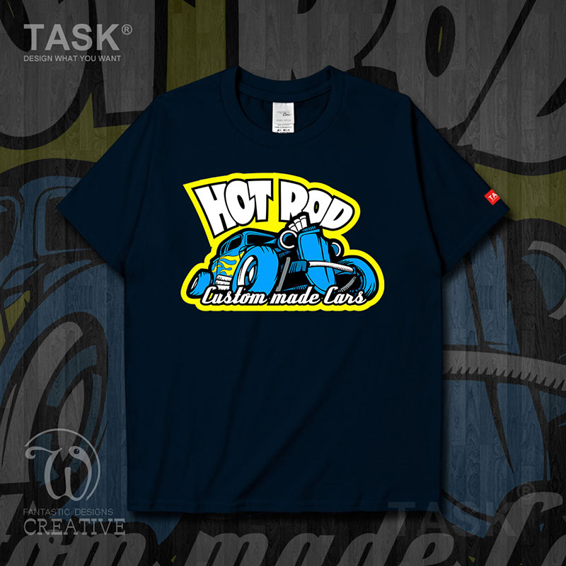 TASK Motorsport Tính Tuỳ chỉnh Hot Rod Modified Car Trend ngắn tay áo thun nam và nữ T-Shirt 03-0007