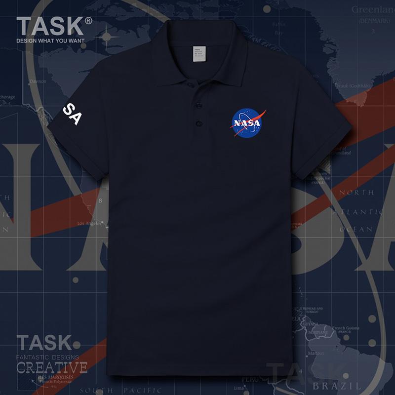 Nasa Loose-Fitting Sports Polo Shirt Short-Sleeve T-Shirt Unisex T-Shirt Summer Design Unbounded