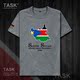 TASK Nam Sudan Quốc Bản đồ bông ngắn tay áo thun nam và Casual nữ T-shirt Spout Summer 50