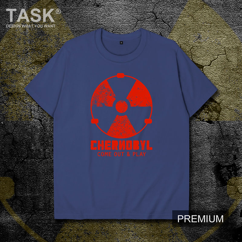 TASK Chernobyl tai nạn Chernobyl sắc nét in mùa hè áo thun nam và giản dị tưởng niệm nửa ống tay áo áo sơ mi nữ