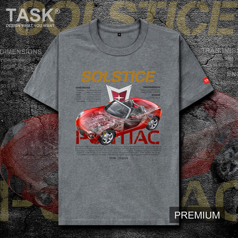 TASK Pontiac Solstice pandy Mỹ Sports Car ngắn tay áo T-Shirt hâm mộ nam và nữ quần áo