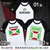 TASK Burundi Burundi đội tuyển quốc gia bông wearfootball ngắn tay áo thun nam và nữ của t-shirt sweaned nửa tay áo mùa hè váy 