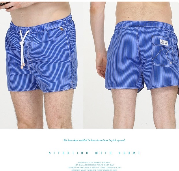 Quần mùa hè Gailang quần nam mùa xuân nóng khô nhanh chóng lỏng lẻo kích thước lớn quần short kỳ nghỉ bên bờ biển quần short ba điểm lót quần bơi - Quần bãi biển quần áo gia đình đi biển