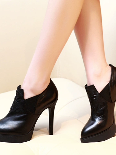 Обувь с заостренным носом на высоком каблуке, туфли, осенняя, тренд сезона, европейский стиль, из натуральной кожи