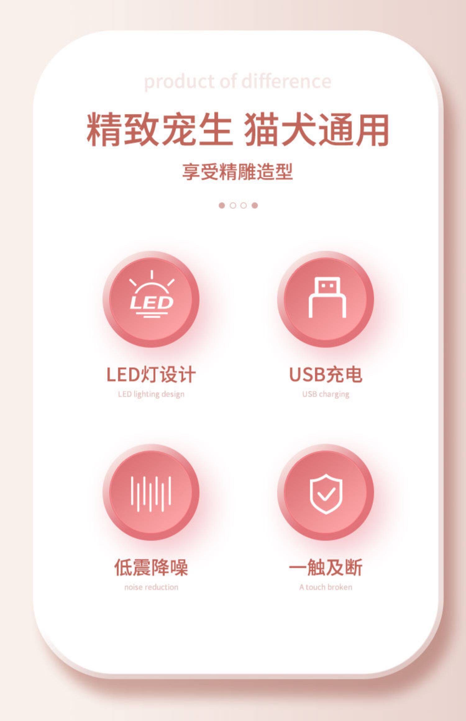 Машинка для стрижки животных 宠物剃脚毛器狗狗猫咪专用剃毛器推子电推剪电动静音猫爪修脚神器