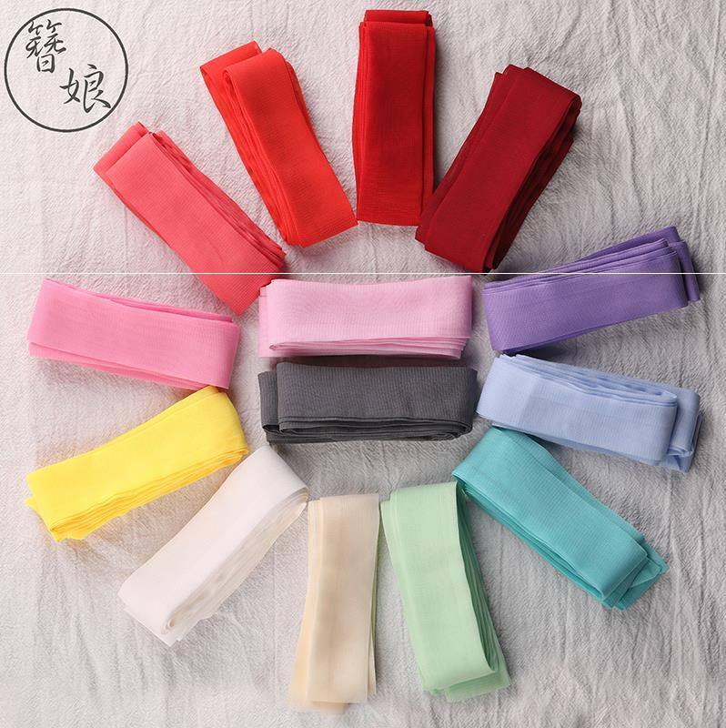 Hair tie ribbon streamer super fairy girl ribbon court style Hanfu lady all-match dance chiffon hair accessories classical
