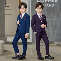 Childrens suit boy handsome little suit dress show children Engluer thick piano playing suit in autumn and winter