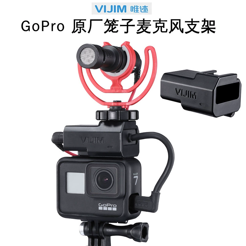 VIJIM GP-3 GOPRO giá đỡ bộ chuyển đổi micrô lồng gốc phụ kiện giày nóng phát hành nhanh - Phụ kiện VideoCam