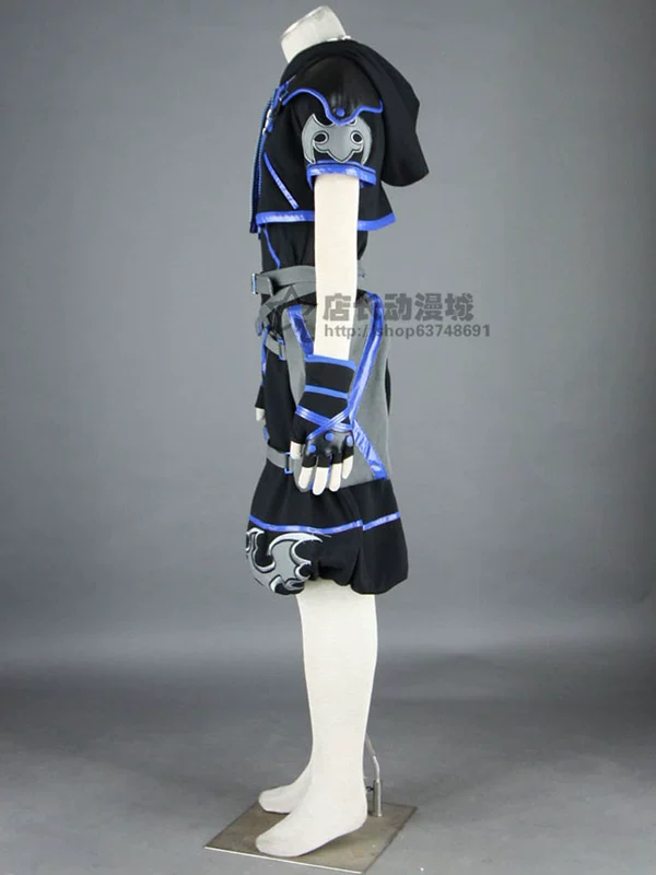 Vương quốc của trái tim anime Quần áo COS tùy chỉnh Sola trò chơi đen COSPLAY quần áo nam tại chỗ đầy đủ - Cosplay