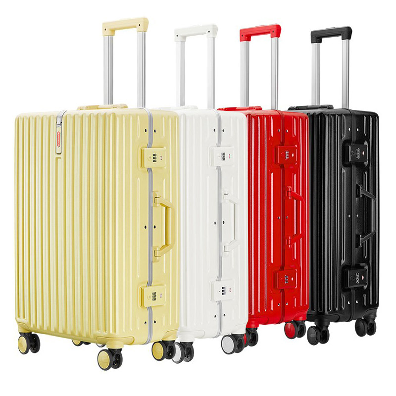 Trolley case 2021 new student luggage men and women suitcases 20 inch universal wheel boarding pull box aluminum frame box