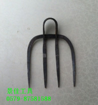 Hand forged and steel planting flowers and gardening four-tooth nail rake iron rake hoe 11cm wide