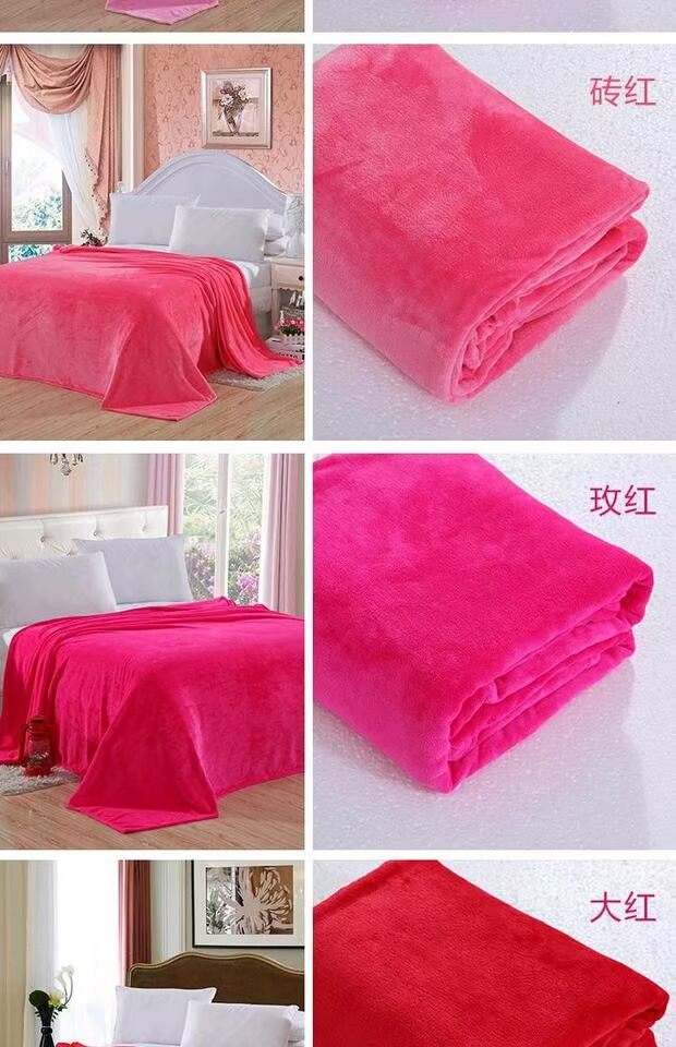 Fale nhung chăn tấm flannel giản dị chăn sofa chăn là màu tinh khiết san hô nhung chăn chăn chăn lông cừu nanara life