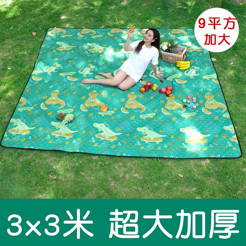 3X3M Extra Large Spring Outing Mat, Picnic Mat, Moisture-Proof Mat, Thickened Waterproof Portable Outdoor Camping Tent Lawn Mat