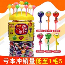 Xinxing fruit flavor lollipop barrel oversized gift box childrens creative hard candy is not true