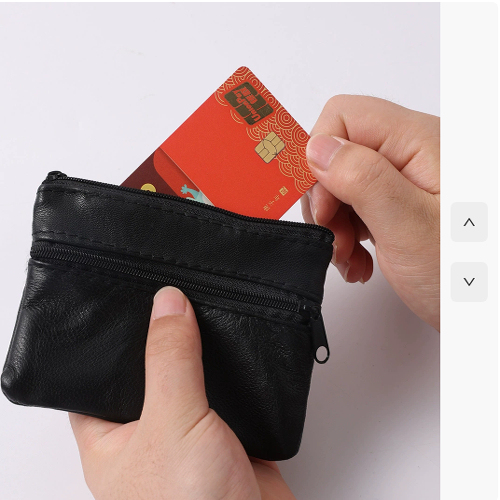 Japanese and Korean Style Men's and Women's Wallets, Sheepskin Coin Purses, Hand-Held Genuine Leather Bags, Key Cases, Large-Capacity Card Holders