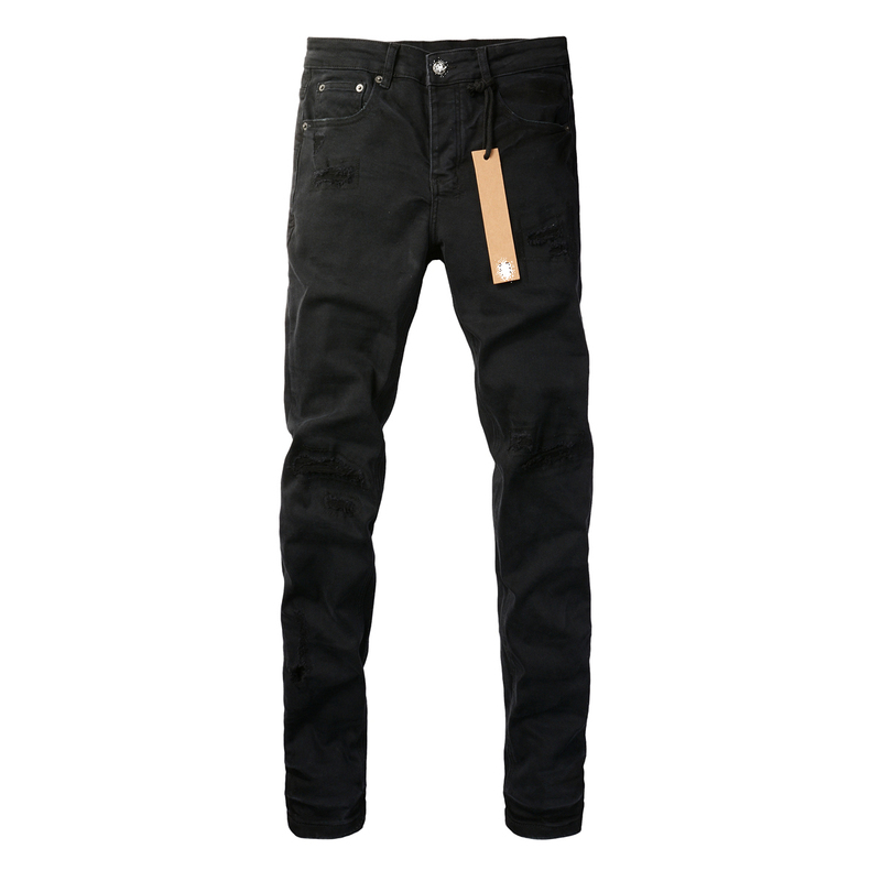 Kus Jeans American High Street Basic Ripped Distressed Slim Fit Long Pants Tight High Street Skinny Men's Jeans