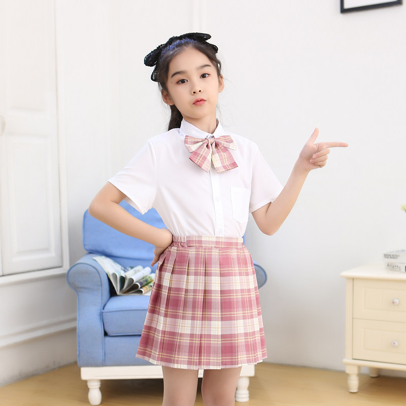 10 - year - old children JK uniform dress kit girl school pupil JK uniform summer package 11 years old 12