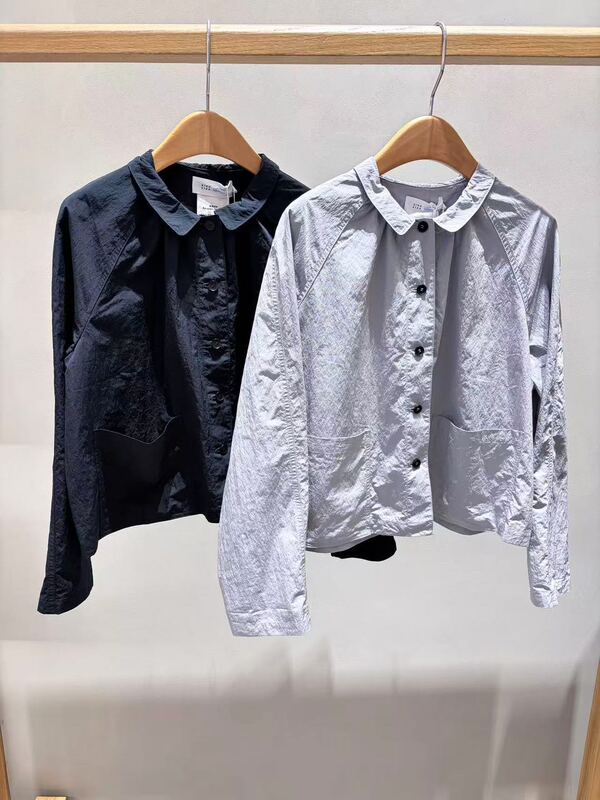 Special Offer Genuine Textured Recycled Nylon Short Jacket K0241Ja Special Offer Genuine Textured Recycled Nylon Short Jacket K0241Ja