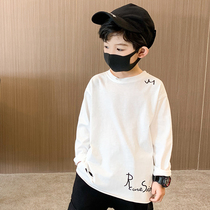 Boy Clothing Boy Long Sleeve T-shirt CUHK Children Pure Cotton Jersey Undershirt Autumn Dress New White Inner Hitch Blouse Body Shirt