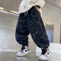 Children Casual Pants Boy New Ocean Air Spring Fall Han Edition Loose Handsome Boy Boy Learn Growing Pants