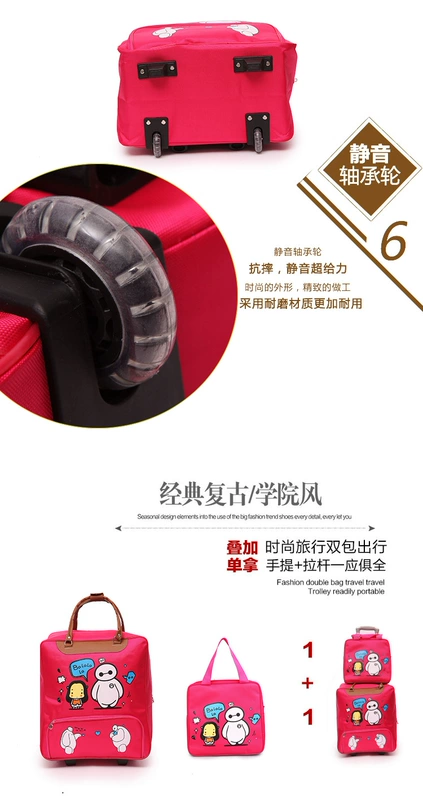 Xe đẩy túi xách nữ mang túi dung tích lớn không thấm nước bánh mì du lịch túi mẹ túi xách nhẹ túi duffel đơn giản