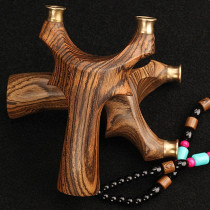 Flying Tiger Slingshot High Precision Large Full Wood Flat Leather Solid Wood Round Head Wood Large Bow Door Quick Press Woody Wooden Slingshot Bow