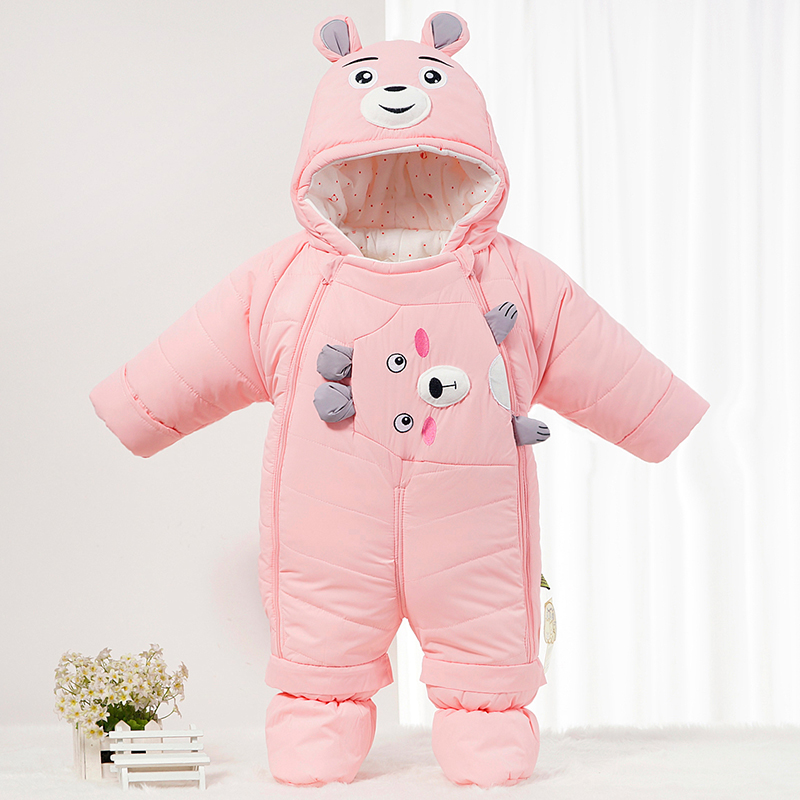 Newborn baby down cotton clothes Winter baby goes out thick warm one-pieces for the newborn to hug the clothes and wrap the feet