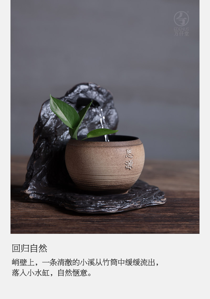 Thousands of thousand hall water implement new ceramic water desktop furnishing articles household humidifier water bamboo stream of ses