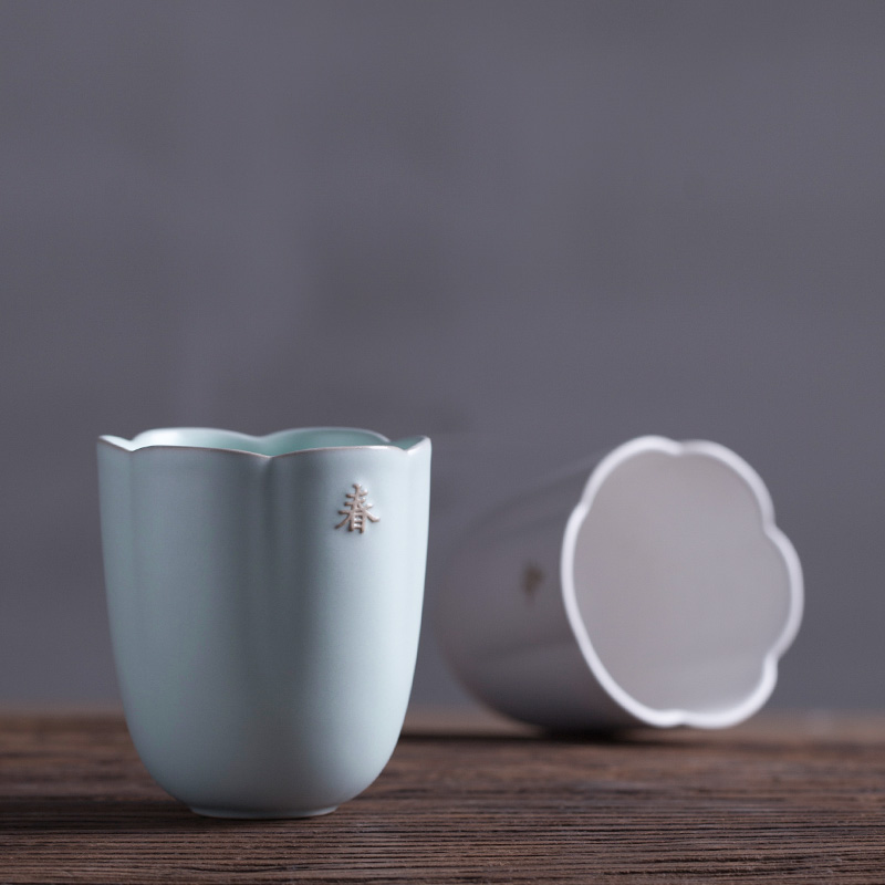 Thousands of thousand hall office cup creative glass ceramic cups household masters cup children kung fu tea cup of the four seasons