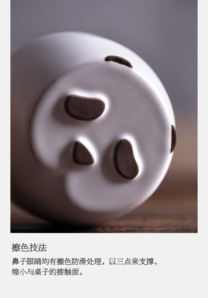 Wan Yu Tang Bộ ấm trà bằng gốm Một ấm trà Một tách trà Panda Cup nhanh tách trà chống vảy - Trà sứ bình ủ trà
