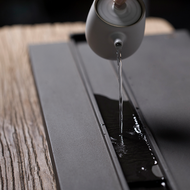 M letters kilowatt/ceramic tea tray # black rectangle big kung fu tea tray is suitable for dry wet dip eurabia