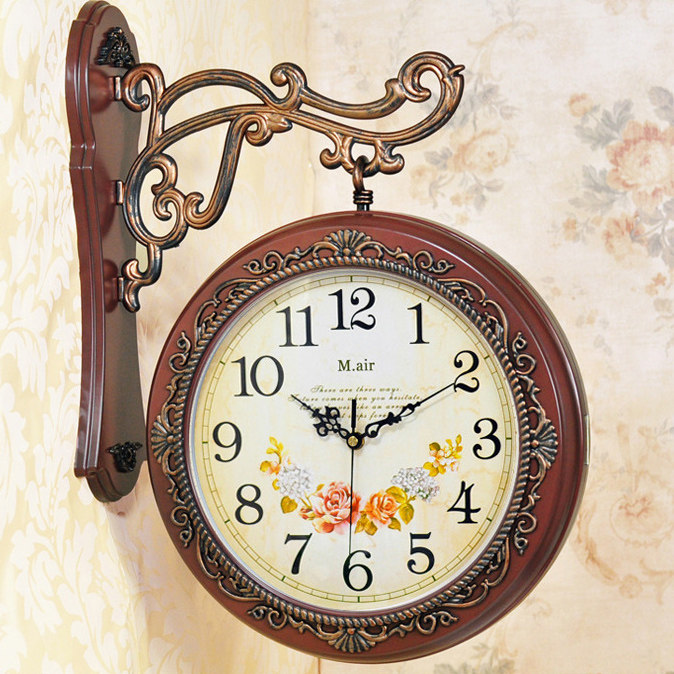 Meyer doublesided wall clock living room clock Wall watch silent clock