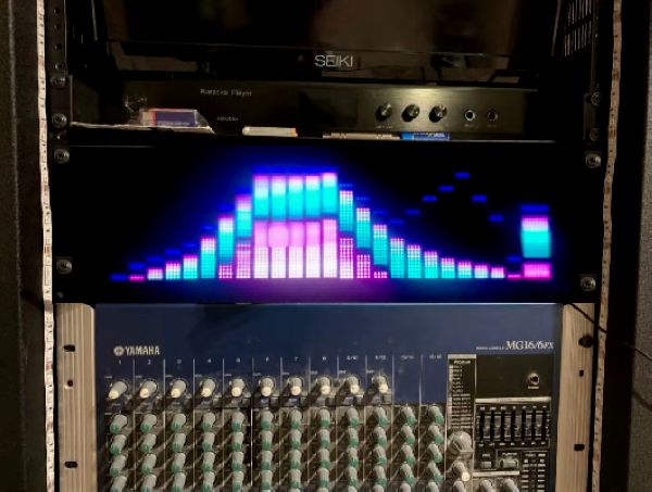LED Spectrum Full Color Music RGB12832 Pixels 1U2U3U Rack Mount Monitor Equalizer